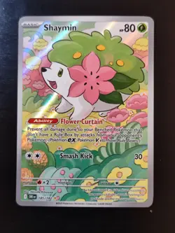 Pokemon TCG Shaymin 185/182 Illustration Rare - S&V Destined Rivals Set - NM - Image 1