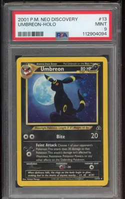 2001 Pokemon Neo Discovery Umbreon-Holo 13/75 PSA 9 Mint! - Image 1