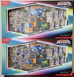 Pokemon Prismatic Evolutions Lucario Ex Tyranitar Ex Premium Collection Lot of 2 - Image 1