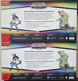 Pokemon Prismatic Evolutions Lucario Ex Tyranitar Ex Premium Collection Lot of 2 - Image 2