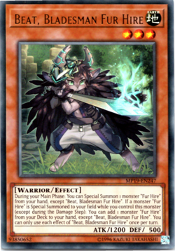 Beat, Bladesman Fur Hire - MP19-EN247 - Ultra Rare - Yugioh - Image 1