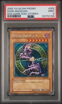 2002 YU-GI-OH! PROMO DDS-DARK DUEL STORIES #002 DARK MAGICIAN PSA 9 - Image 1
