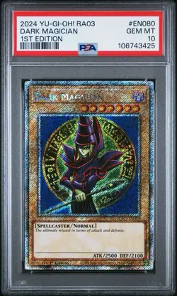 2024 YU-GI-OH! QUARTER CENTURY BONANZA 1ST EDITION #EN080 DARK MAGICIAN PSA 10 - Image 1