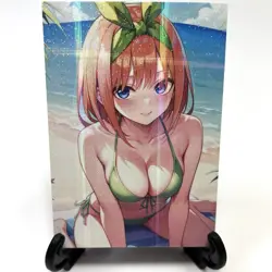 The Quintessential Quintuplets Yotsuba Nakano Sexy Anime Waifu Goddess Art Card - Image 2