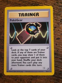 PokeGear 88/111 Neo Genesis Set Pokemon Trainer Card LP - Image 1