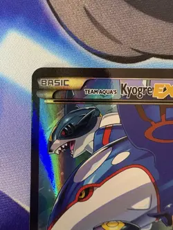 Pokemon TCG Team Aqua's Kyogre EX Double Crisis Holo Full Art Card 6/34 - Image 4