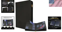 Pro 9 Pocket Card Binder with Zipper - Holds 360 Cards - Black PVC-Free - Image 2