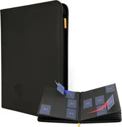 Pro 9 Pocket Card Binder with Zipper - Holds 360 Cards - Black PVC-Free - Image 3