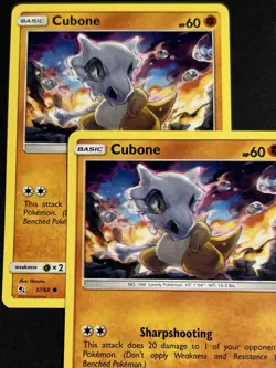 2019 Pokemon CUBONE Hidden Fates ALIGNMENT ERROR Ink Shift MISPRINT Card 37/68 - Image 2