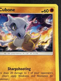 2019 Pokemon CUBONE Hidden Fates ALIGNMENT ERROR Ink Shift MISPRINT Card 37/68 - Image 4