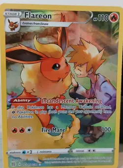 Flareon & Blue TG01/TG30 Brilliant Stars Trainer Gallery NM Rare Pokemon Card - Image 1