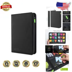 Durable Card Album 360 Cards 9 Pocket Zip Exo-Tec Protection - Image 1