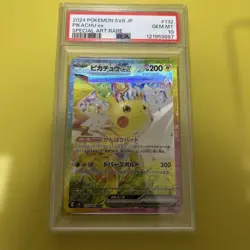 Pikachu ex SAR PSA 10 #132 Scarlet & Violet SV8 Pokemon Card - Image 1