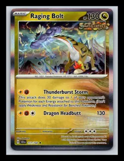 Raging Bolt Rare NM #111/142 SV07: Stellar Crown Pokemon Card - Image 1