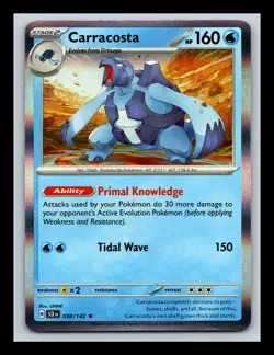 Carracosta Holo Rare NM #038/142 SV07: Stellar Crown Pokemon Card - Image 1