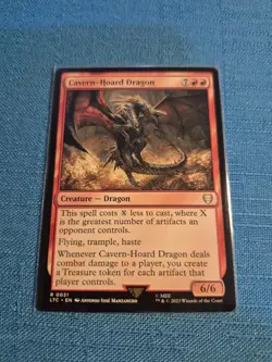 MTG LOTR Cavern Hoard Dragon COMMANDER #031 Lord of the Rings Magic Gathering - Image 1