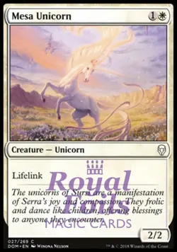 Mesa Unicorn 2x FOIL DOM MTG Dominaria Common MINT white - Image 1