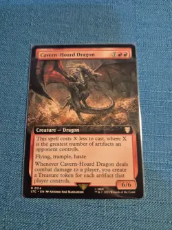 MTG LOTR Cavern Hoard Dragon EXTENDED ART COMMANDER #114 Lord of the Rings Magic - Image 1