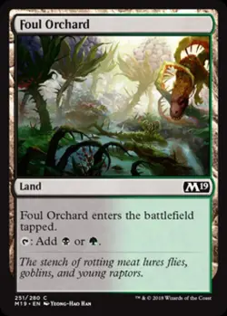 Foul Orchard -Foil Light Play MTG Magic 2019 Core Set - Image 1