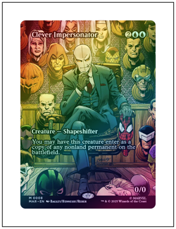 1x Clever Impersonator, Foil Borderless Art 0008, Spider-Man, Magic MTG NM - Image 1