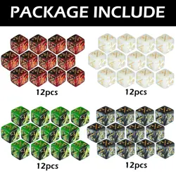 48 Pieces MTG Counters Dice Set Life Counter Magic Tokens +1/+1 D6 DIce for M... - Image 2