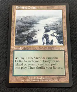 MTG Onslaught English Polluted Delta Card Rare Used - Image 1