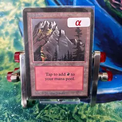 MTG Alpha Land Mountain Basic Rare Used Limited Edition - Image 1