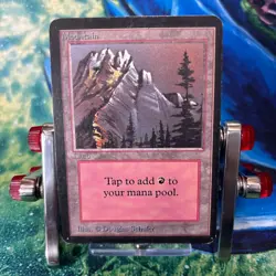 MTG Alpha Land Mountain Basic Rare Used Limited Edition - Image 3