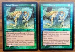 Gaeas Blessing Arena MTG Green Foil Promo Set of 2 Unused - Image 1