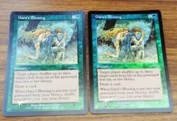 Gaeas Blessing Arena MTG Green Foil Promo Set of 2 Unused - Image 2