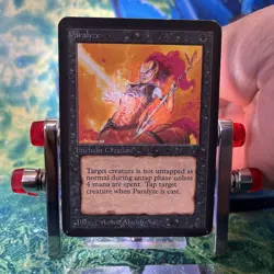 MTG Alpha Paralyze Black C LEA Rare Card Collection Used - Image 5