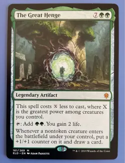 The Great Henge ELD Japanese Green Card MTG Collectible New - Image 1