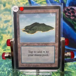 Alpha Island MTG Basic Land Rare Vintage Used - Image 2