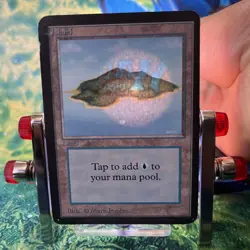 Alpha Island MTG Basic Land Rare Vintage Used - Image 4