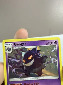 Pokemon Gengar Sun & Moon Unbroken Bonds 70/214 Non Holo Rare *Damaged* - Image 3