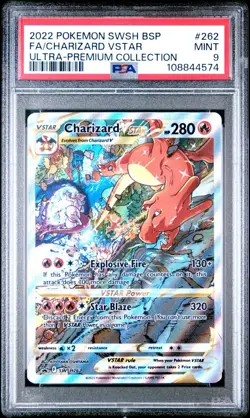 CHARIZARD VSTAR 262 PSA 9 2022 POKEMON SWSH BLACK STAR PROMO | ULTRA-PREMIUM - Image 1