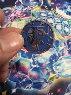 pokemon Team Plasma Blue/Silver, Blue Back, 1 3/16" Coin - (READ) - Image 3