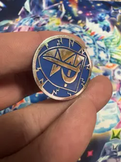pokemon Team Plasma Blue/Silver, Blue Back, 1 3/16" Coin - (READ) - Image 4