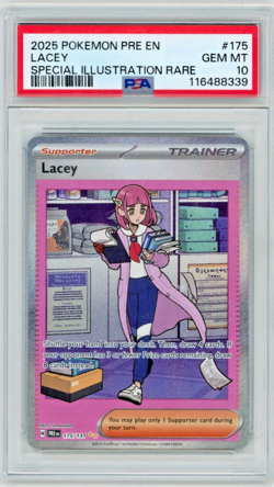 2025 Pokemon Prismatic Evolutions Lacey 175/131 Special Illustration Rare PSA 10 - Image 1