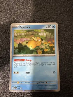 Pokemon Mega Evolution - Psyduck #007 - Black Star Promo with HOLO SWIRL - Image 1