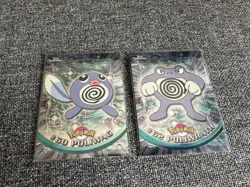 Poliwag #60 & Poliwrath #62 Pokemon Topps Chrome TV Series 1 Holo - Near Mint NM - Image 1
