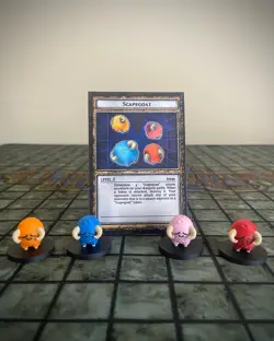 Yugioh Dungeon Dice Monsters Custom Scapegoats Figure (4x) With Card Set - Image 1