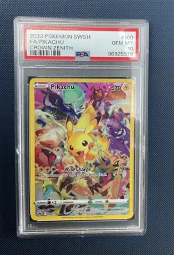 Pokemon Pikachu TCG Crown Zenith Holo Full Art Secret Rare Card PSA 10 160/159 - Image 2