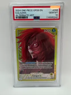 Kalgara OP08-098 Leader Alt Art One Piece Card PSA 10 - Image 1
