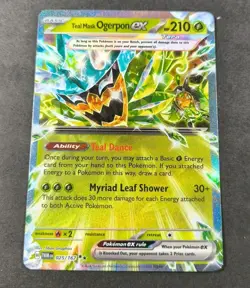 Pokemon Twilight Masquerade Teal Mask Ogerpon EX Double Rare Card 025/167 NM - Image 1