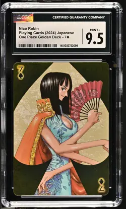 CGC 9.5 Nico Robin 7 OF SPADES Playing cards 2024 One Piece Golden Deck - Image 1
