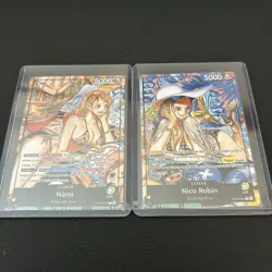 One Piece TCG Nami OP11-041 & Nico Robin OP09-062 PROXY/CUSTOM CARDS - Image 1