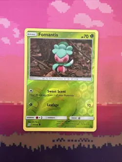 Pokemon Card Fomantis Unified Minds Reverse Holo 15/236 Near Mint - Image 1