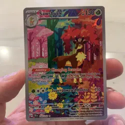 Sawbuck Pokemon Card # 166/162-SV05 Temporal Forces Holo - Image 1