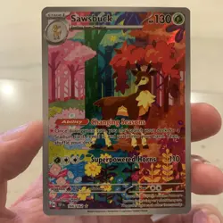 Sawbuck Pokemon Card # 166/162-SV05 Temporal Forces Holo - Image 3